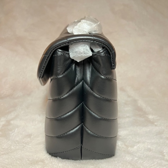 NEW YSL LOULOU Small in Quilted Leather - Black with Silver Hardware - Picture 3 of 13